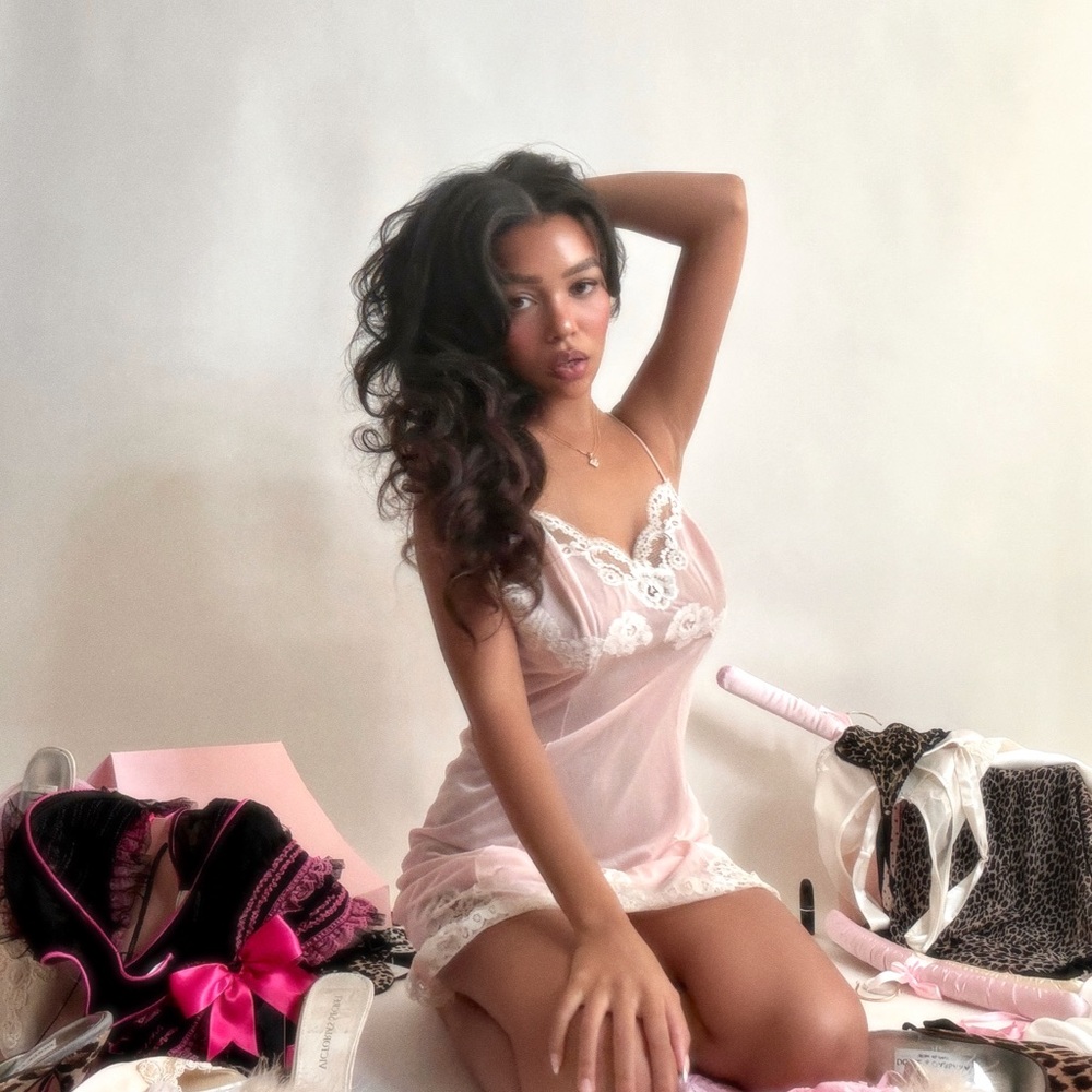 90s Pink Slip Dress